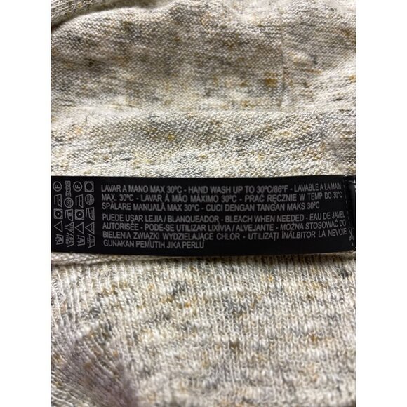 Zara Knit Heather Linen Blend Long Tail Open Cardigan Sweater Size Medium - Picture 10 of 10